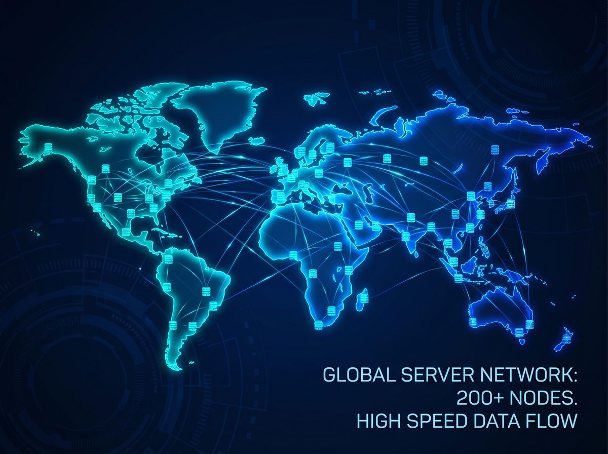 发送加速器全球服务器节点分布图